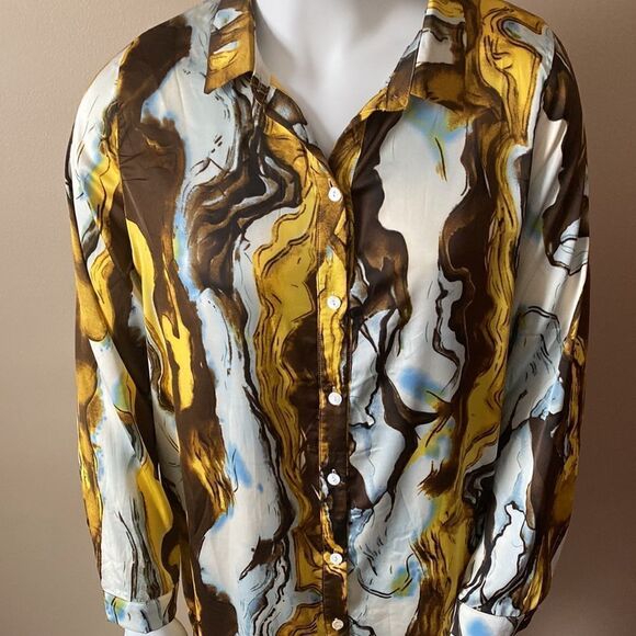 NWT- Fashion Nova Satin Shirt Dress - Size 1X - Picture 11 of 17